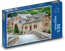 Starobylá obec - dom, stavba Puzzle 130 dielikov - 28,7 x 20 cm