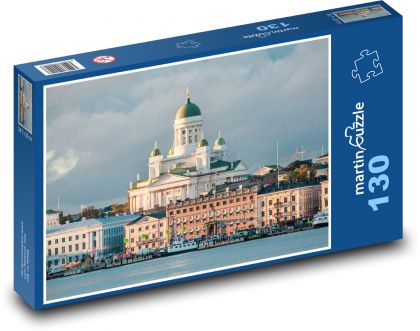 Helsinská katedrála - město, kostel - Puzzle 130 dílků, rozměr 28,7x20 cm