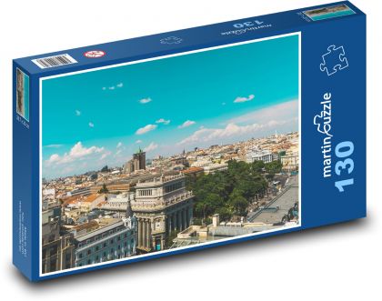Madrid - Španělsko, město - Puzzle 130 dílků, rozměr 28,7x20 cm