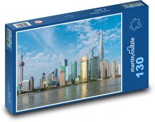 Šanghaj - Čína, město Puzzle 130 dílků - 28,7 x 20 cm