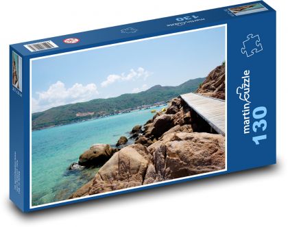 Ocean - wybrzeże, skały - Puzzle 130 elementów, rozmiar 28,7x20 cm