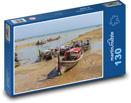 Thailand - port, boats - Puzzle 130 pieces, size 28.7x20 cm 