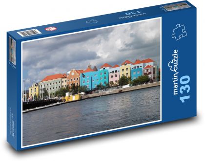 Willemstad - stolica Curacao, Antyle - Puzzle 130 elementów, rozmiar 28,7x20 cm