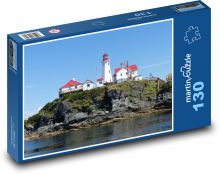 Zelený ostrov - maják, pobrežie Puzzle 130 dielikov - 28,7 x 20 cm 