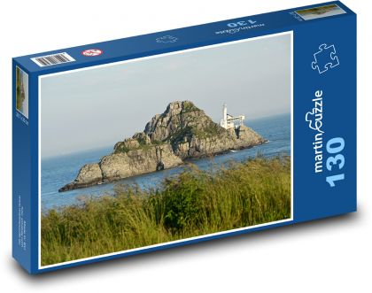 Wyspa Oryukdo - latarnia morska, ocean - Puzzle 130 elementów, rozmiar 28,7x20 cm