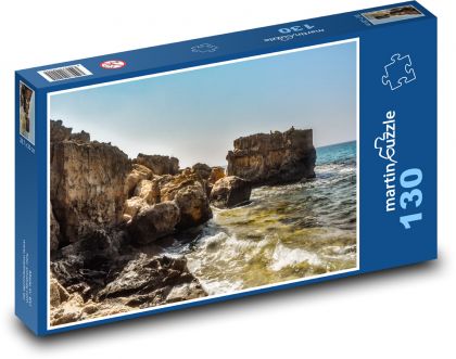 Rocky coast - sea, waves - Puzzle 130 pieces, size 28.7x20 cm 