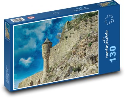 Mont Saint Michel - Opátstvo, Normandia - Puzzle 130 dielikov, rozmer 28,7x20 cm 