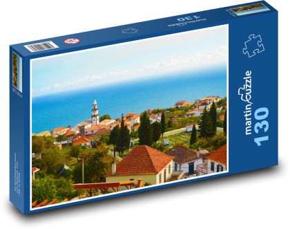 Houses - ocean, sea - Puzzle 130 pieces, size 28.7x20 cm 