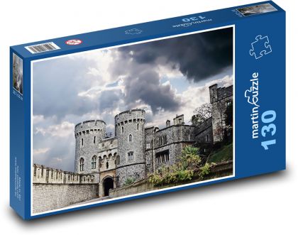 Zamek - budynek, architektura - Puzzle 130 elementów, rozmiar 28,7x20 cm