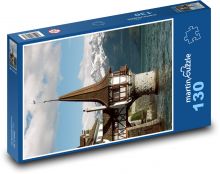 Oberhofen - Zámok, Švajčiarsko Puzzle 130 dielikov - 28,7 x 20 cm 