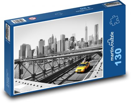 Yellow Taxi - New York City - Puzzle 130 pieces, size 28.7x20 cm 
