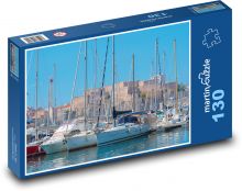 Marseille - přístav, lodě Puzzle 130 dílků - 28,7 x 20 cm