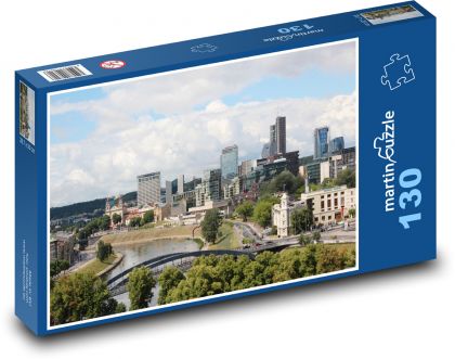 Vilnius - Lithuania, city - Puzzle 130 pieces, size 28.7x20 cm 