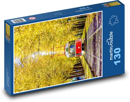 Tramwaj - transport - Puzzle 130 elementów, rozmiar 28,7x20 cm