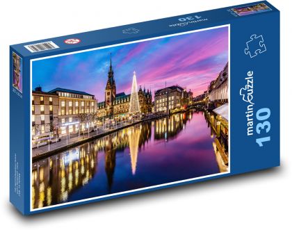 Hamburg - Weihnachten, Stadt - Puzzle - 130 Teile