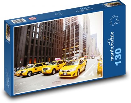 Žluté taxi - New York, město  - puzzle 130 dílků