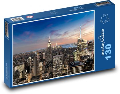 New York - Amerika, USA - Puzzle 130 dílků, rozměr 28,7x20 cm