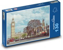 Big Ben - London, Parlament Puzzle 130 Teile - 28,7x20 cm