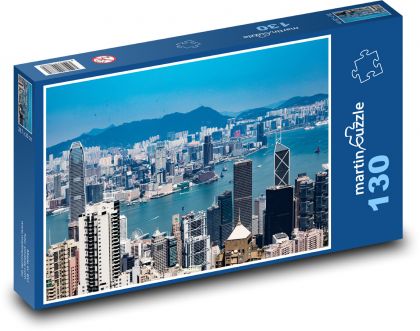 Hong Kong - city, skyline - Puzzle 130 pieces, size 28.7x20 cm 