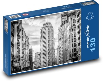 Wolkenkratzer - Madrid, Spanien - Puzzle - 130 Teile