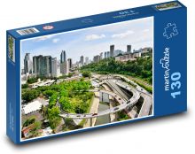 Mesto - cesty, diaľnice Puzzle 130 dielikov - 28,7 x 20 cm 