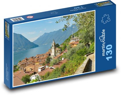 Komské jezero - Itálie, Sala Comacina - puzzle 130 dílků