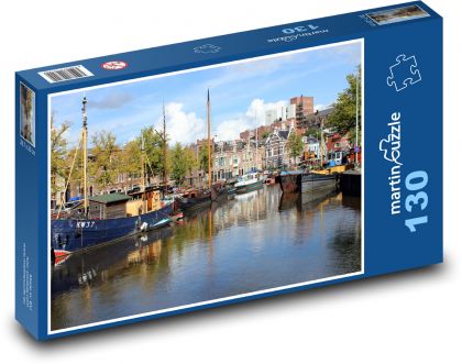 Voda - lodě, příroda - puzzle 130 dílků