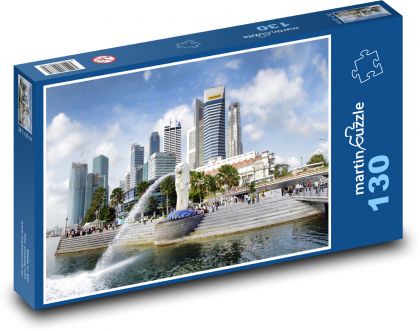 Singapore - Asia, city - Puzzle 130 pieces, size 28.7x20 cm 