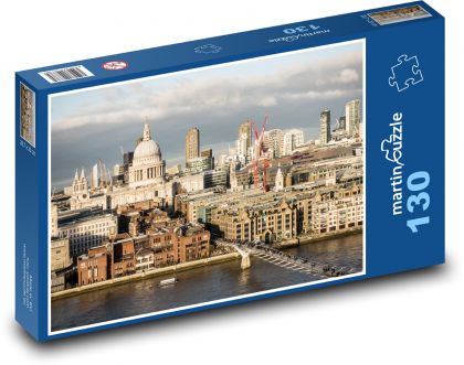 Miasto - architektura, domy - Puzzle 130 elementów, rozmiar 28,7x20 cm