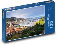Přístav - jachty, Monako Puzzle 130 dílků - 28,7 x 20 cm