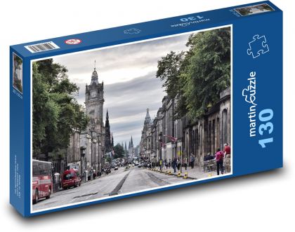 Edinburgh - Škótsko, mesto - Puzzle 130 dielikov, rozmer 28,7x20 cm 