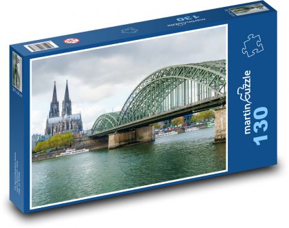 Niemcy - Kolonia, most kolejowy - Puzzle 130 elementów, rozmiar 28,7x20 cm