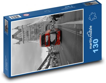 Londýn - autobus, Anglie - puzzle 130 dílků