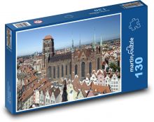 Polsko - Gdaňsk, historické centrum Puzzle 130 dílků - 28,7 x 20 cm