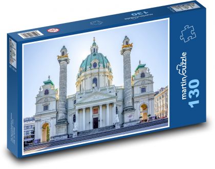 Viedeň - Rakúsko, Karlskirche - Puzzle 130 dielikov, rozmer 28,7x20 cm 