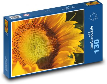 Slnečnica - žltý kvet, rastlina - Puzzle 130 dielikov, rozmer 28,7x20 cm 