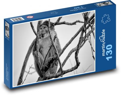 Małpa na gałęzi - Puzzle 130 elementów, rozmiar 28,7x20 cm