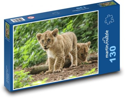 Lions - chicks - Puzzle 130 pieces, size 28.7x20 cm 