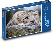 Sněžný leopard  Puzzle 130 dílků - 28,7 x 20 cm