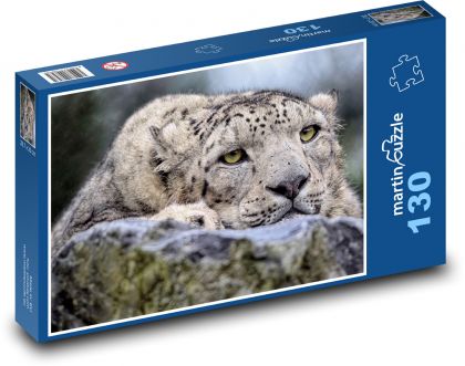 Sněžný leopard  - Puzzle 130 dílků, rozměr 28,7x20 cm