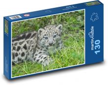 Młody pantera śnieżna Puzzle 130 elementów - 28,7x20 cm