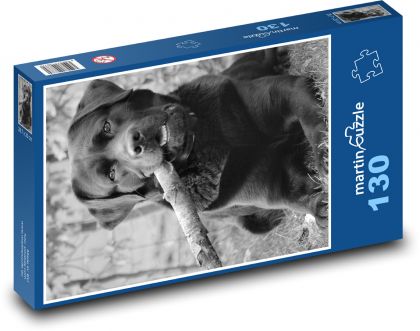 Pes - labrador, mazlíček - puzzle 130 dílků