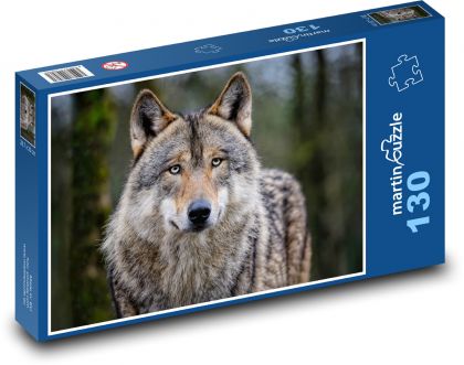 Vlk - zvíře, šelma - Puzzle 130 dílků, rozměr 28,7x20 cm