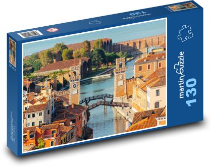 Venetian Arsenal - Venice, Italy - Puzzle 130 pieces, size 28.7x20 cm 