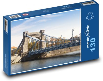 Most cez rieku - Vroclav - Puzzle 130 dielikov, rozmer 28,7x20 cm 