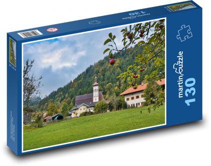 Miasto - wieś - Puzzle 130 elementów, rozmiar 28,7x20 cm