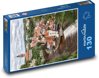 Cesky Krumlov - Czech Republic, city - Puzzle 130 pieces, size 28.7x20 cm 