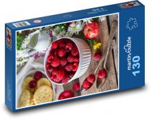 Maliny - letnie owoce Puzzle 130 elementów - 28,7x20 cm
