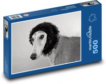 Elegancki chart, czarno-biały portret Puzzle 500 elementów - 46x30 cm