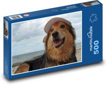 Letné pohodlie, pes na pláži Puzzle 500 dielikov - 46 x 30 cm